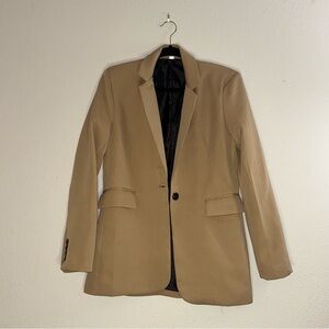 SHEIN Tan Single-Button Women's Blazer
